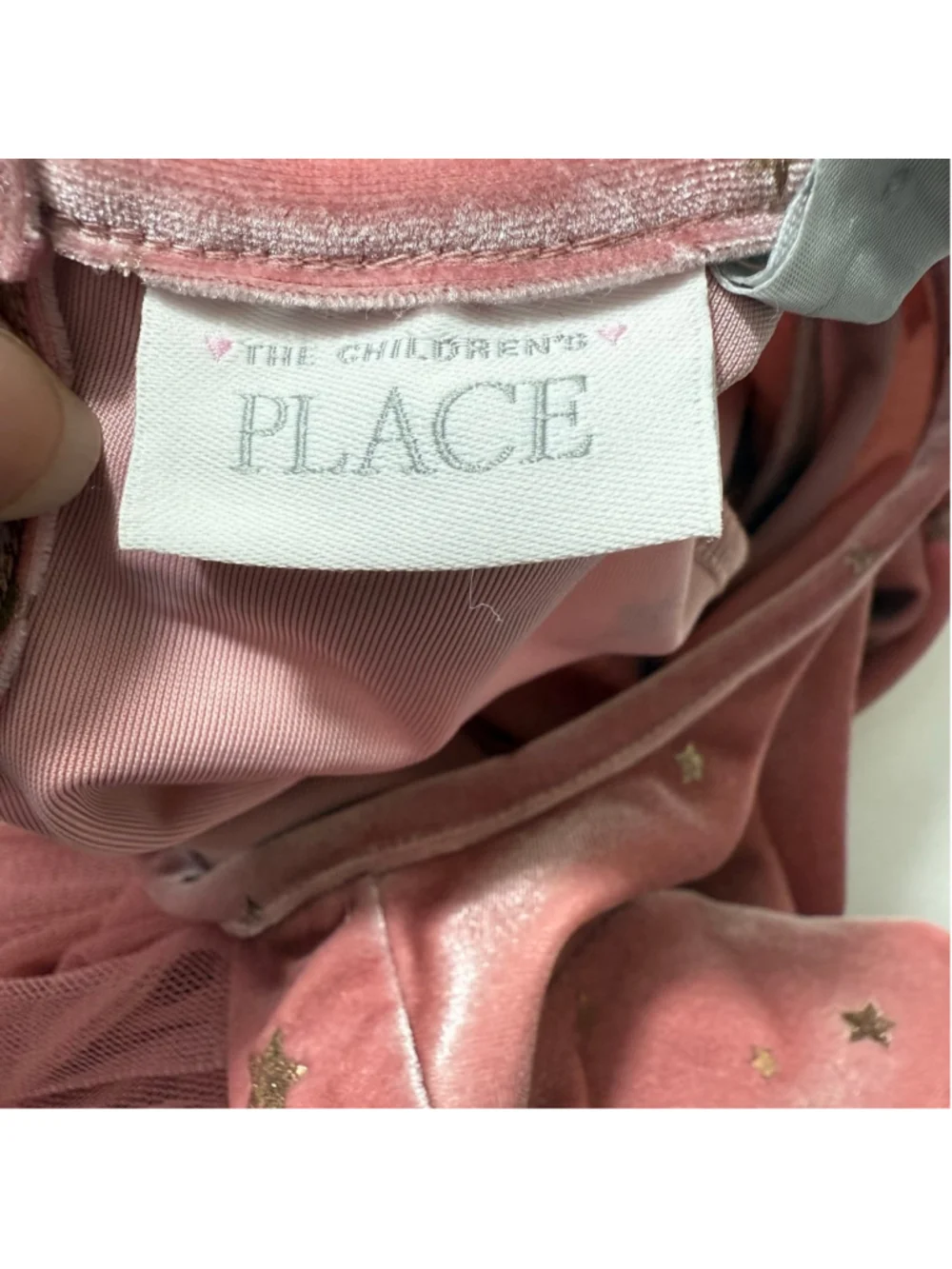 Baby The Children's Place Pink Gold Star Velvet Tulle Dress 6-9 Months